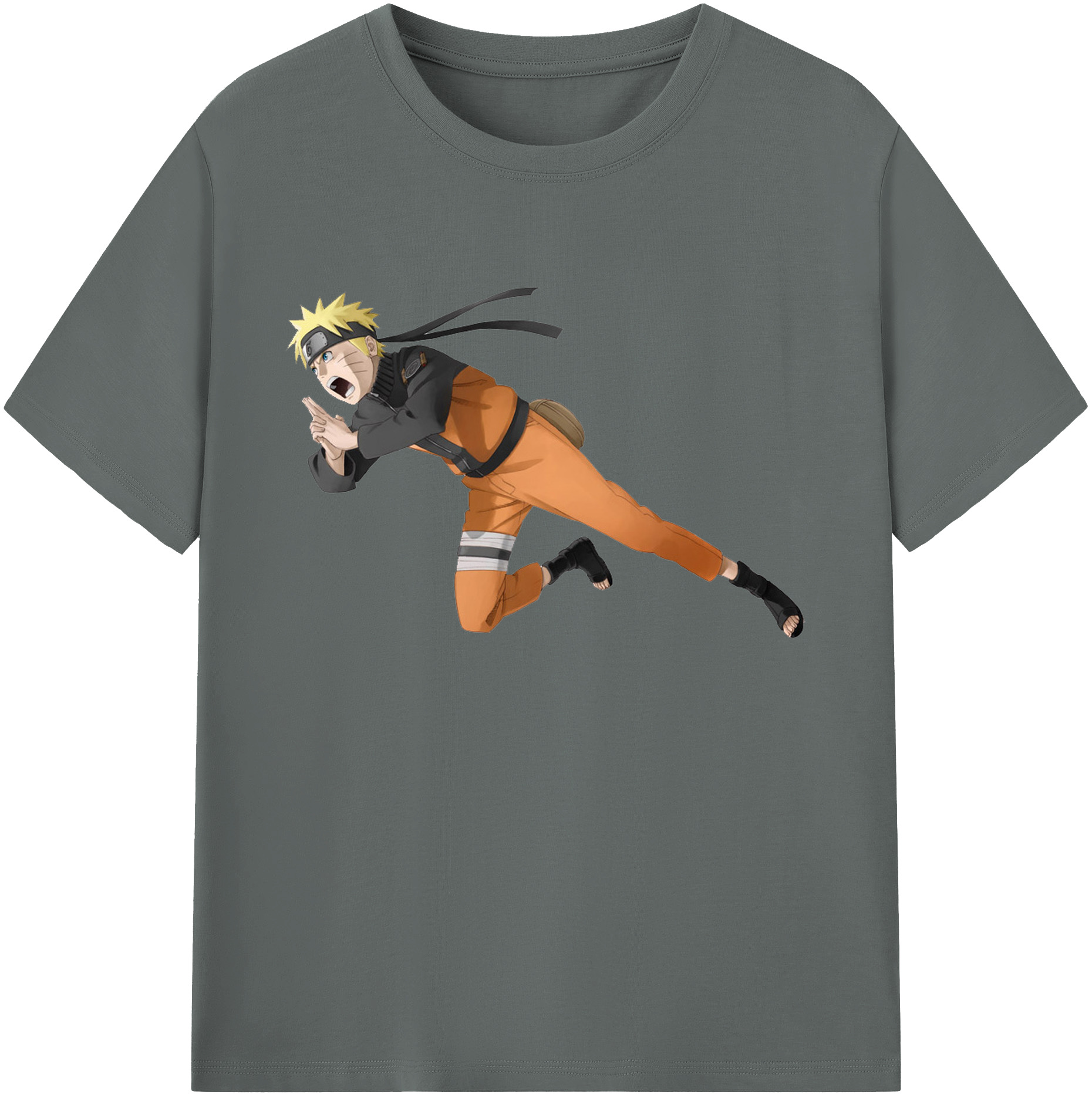 （画像用） NARUTO -ナルト- うずまき ナルト Uzumaki Naruto 綿100％ メンズ半袖Tシャツ｜肌触りやわらか＆通気性